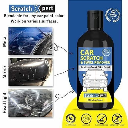 Car Body Scratch Remover and Repair Polishing Cream Kit with Sponge 200ML(Pack Of 1)